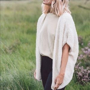 Forever 21 cream open shawl cardigan